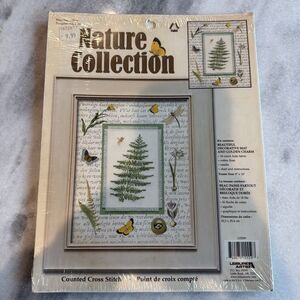 Leisure Arts Nature Collection Counted Cross Stitch Kit Dragonfly Woodland Fern